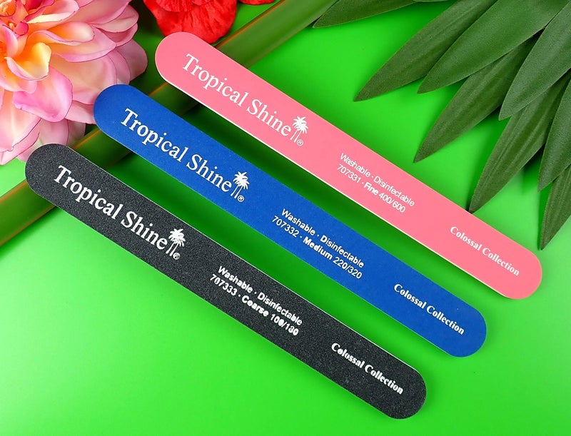 Tropical Shine 8.5 Inches Nail Files For Natural and Acrylic Nails. 3 pcs. - Image 2